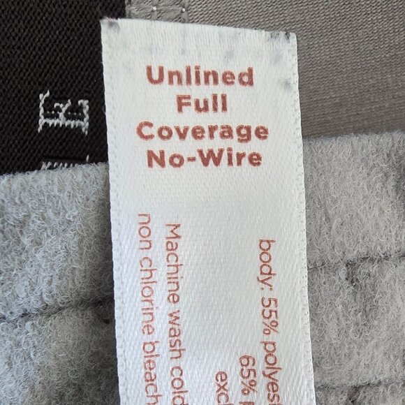 Cacique Unlined Full Coverage No-Wire Bra – Size 40D (Gray with White Floral Pri - Picture 7 of 8